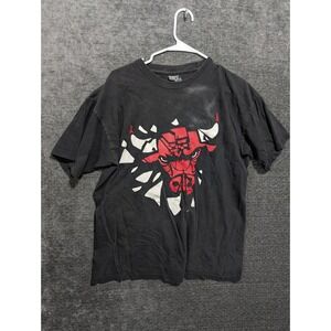 Gemrock Chicago Bulls Graphic T-Shirt Mens XL Black Red NBA Basketball Tee